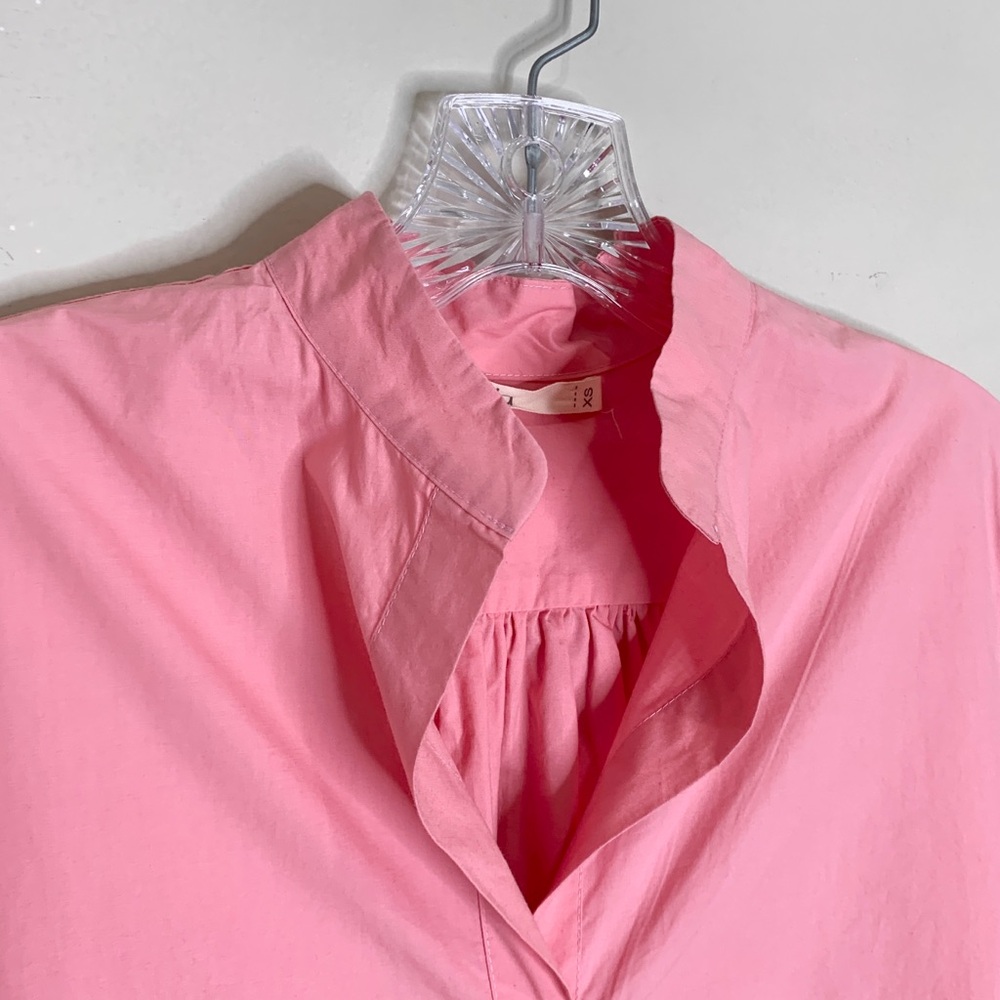 Sula Clothing Dewey Poplin Dress (Sz XS) Cotton A-Line Midi Tunic Sea Pink - Picture 8 of 16
